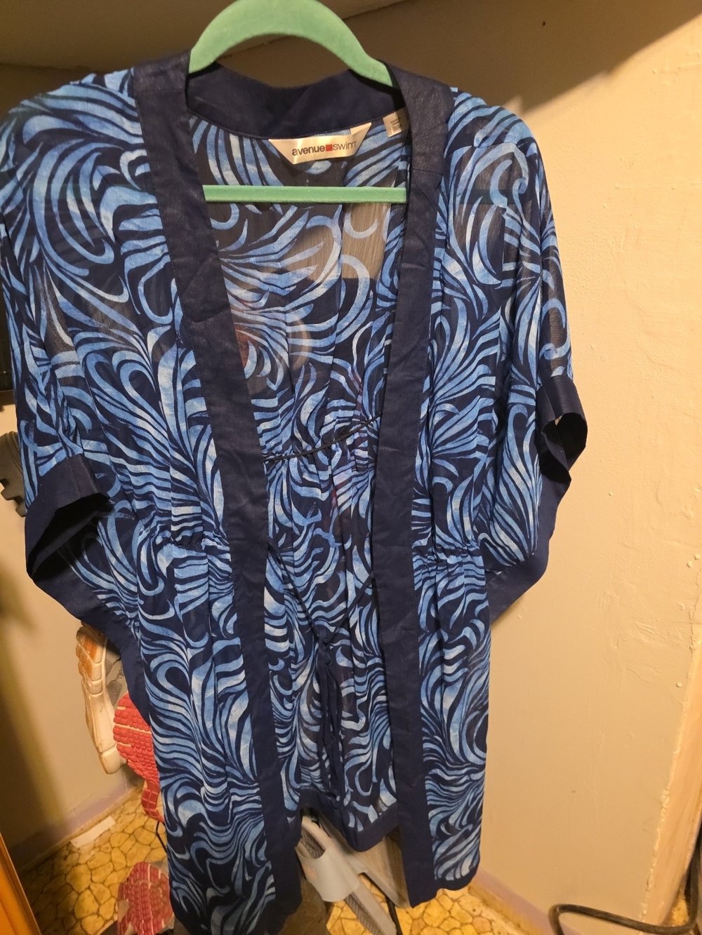 Avenue Blue Swirl Women's Swim Coverup